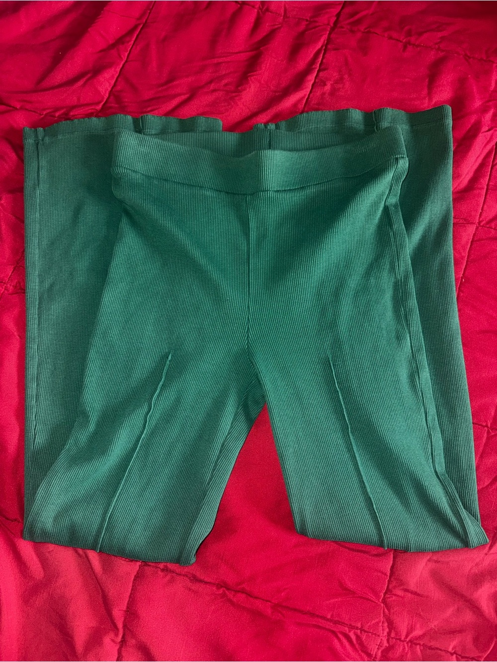 DONNI Kick Flare Ribbed Pants medium